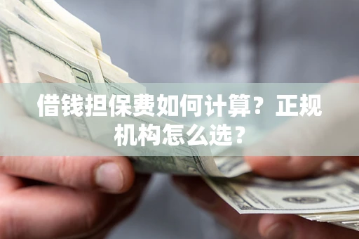 北京借钱担保费如何计算？正规机构怎么选？