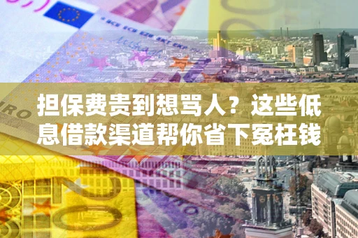 北京担保费贵到想骂人？这些低息借款渠道帮你省下冤枉钱