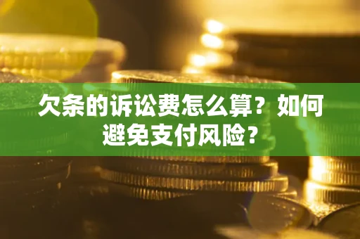 北京欠条的诉讼费怎么算？如何避免支付风险？